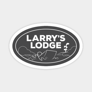 Larry's Lodge - Boat - White Magnet