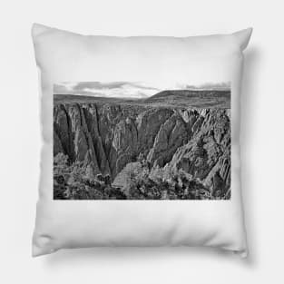 Black Canyon of the Gunnison 4 BW Pillow