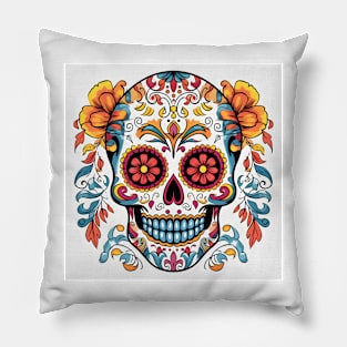 Day of the Dead Sugar Skull 21 Pillow