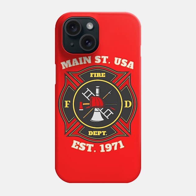 Main St. USA Fire Department Phone Case by Married to a DisneyAddict