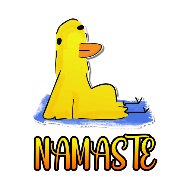 Namaste Duck Funny Yoga by Hemos Works