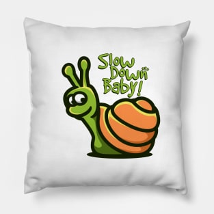 Snail Slow Down Baby Pillow