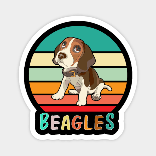 Vintage Retro Beagles Magnet