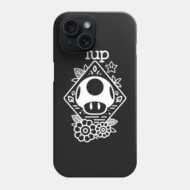 1 up white Phone Case by PAINTMONKEYS