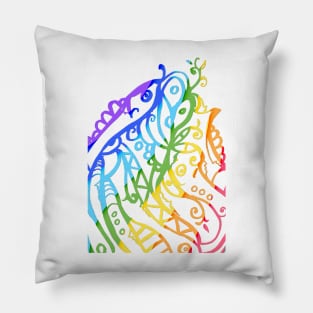 Very beautiful decorative colorful abstract lines Pillow