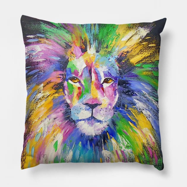 Lion Pillow by OLHADARCHUKART