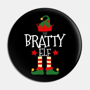 Bratty Elf Matching Family Group Christmas Party Pajamas Pin