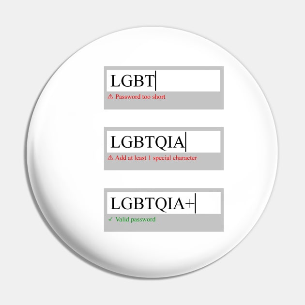 LGBTQIA+ password Pin by Littlekata