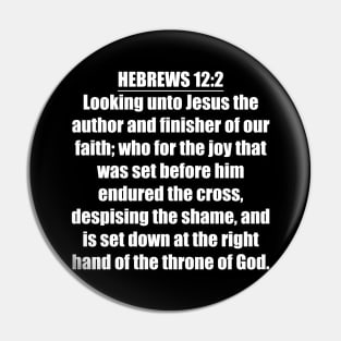 Hebrews 12:2 KJV Pin