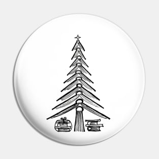 Book Christmas tree Pin