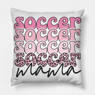 Soccer Mama Leopard Print Valentines Pillow