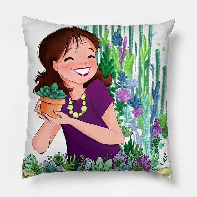 Succulent Whisperer Pillow by Fernanda Campos