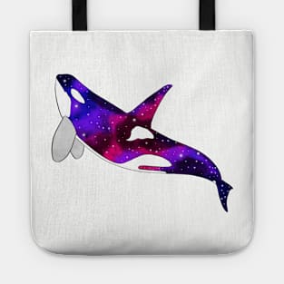 Orca with galaxy in watercolor Tote