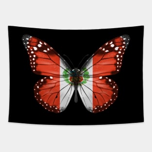 Peruvian Flag  Butterfly - Gift for Peruvian From Peru Tapestry