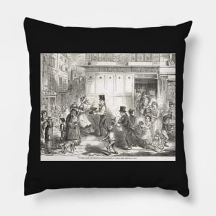 Fetching home the Christmas Dinner 1848 Pillow