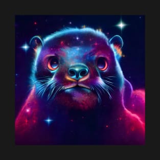 Otter Space Nebula - Grumpy Lycos T-Shirt