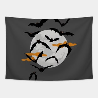 Hallowen Night Bats Tapestry