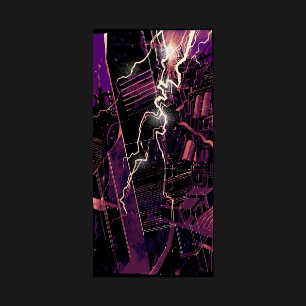 The Tower (Cyberpunk Tarot) by Joshessel