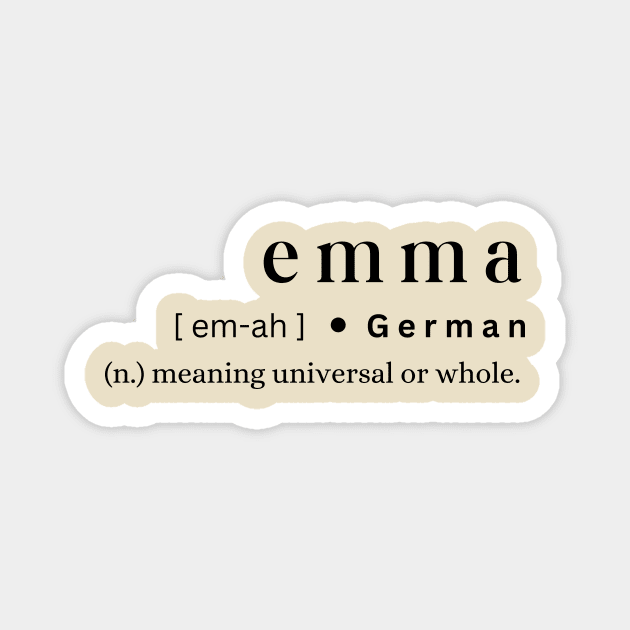 Emma Magnet by MajesticWords