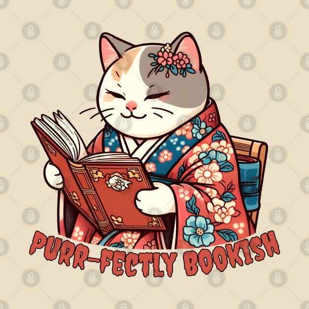 Reading cat by Japanese Fever