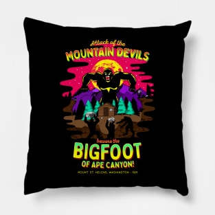 Bigfoot Battle of Ape Canyon Mt St Helens 1924 Retro Cryptid Pillow