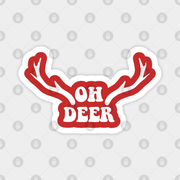 cute oh deer antlers Magnet by kennaplate