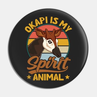 Okapi is my Spirit Animal - Congolese Giraffe Pin