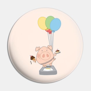 Pig on a diet Pin