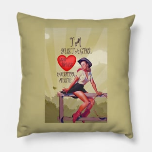 I'm Just A Girl Who Loves Country Music Pillow