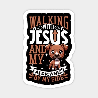 Jesus and dog - Africanis Magnet