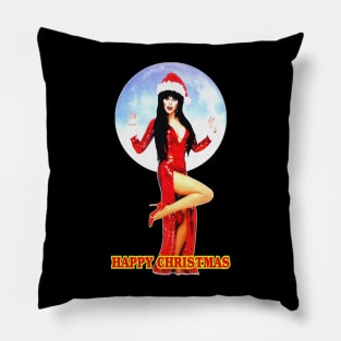 Happy Christmas Elvira Pillow