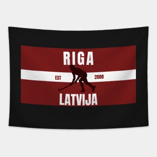 Hokejs LATVIJA latvia RĪGA - Ice Hockey Tapestry