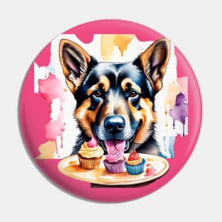 German sheperds dog eating cupcakes cute gift ideas for all Pin