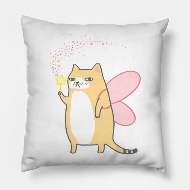 Celebration Cat - Make A Wish Pillow by natelledrawsstuff