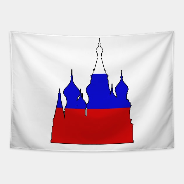 Russia - Cathedral (Flag) _028 Tapestry by Tridaak