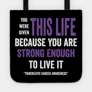 pancreatic cancer awareness - pancreatic cancer warrior support gift Tote