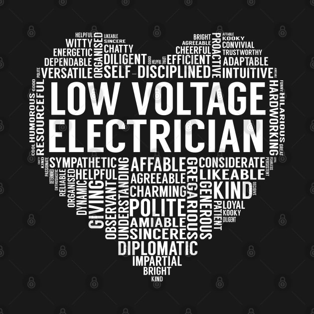 Low Voltage Electrician Heart by LotusTee