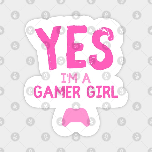 Gamer girl gamer gift saying Magnet by ShirtyLife