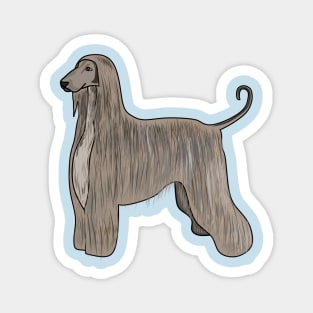 Afghan hound dog cartoon illustration Magnet