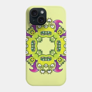 Three-eyed monstrous dragon going through a weird metamorphosis Phone Case