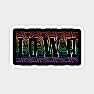 LGBTQ PATTERN USA IOWA Magnet