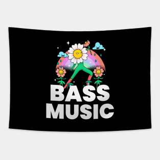 BASS MUSIC - flower Tapestry