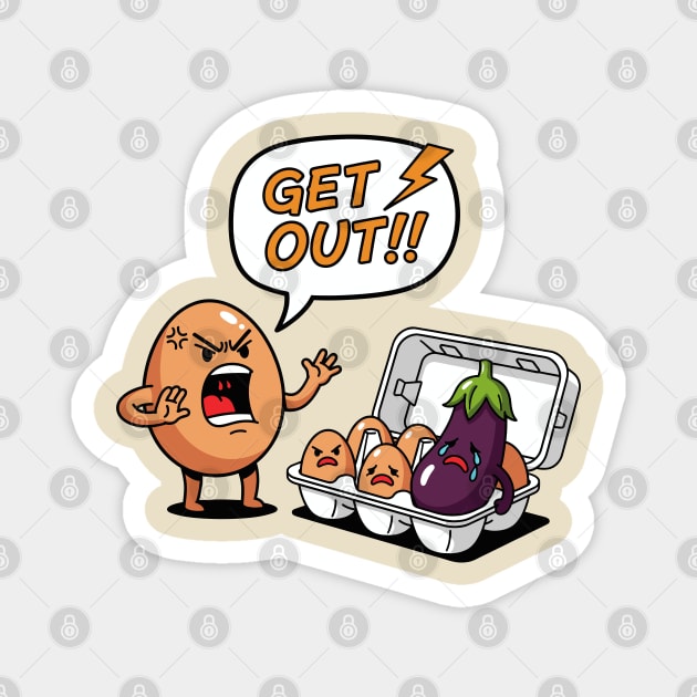 Eggplant Intruder Magnet by enrynz