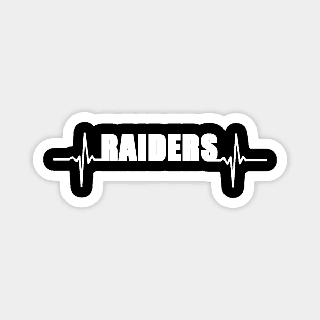 Raiders heart beat Magnet by Flyingpanda