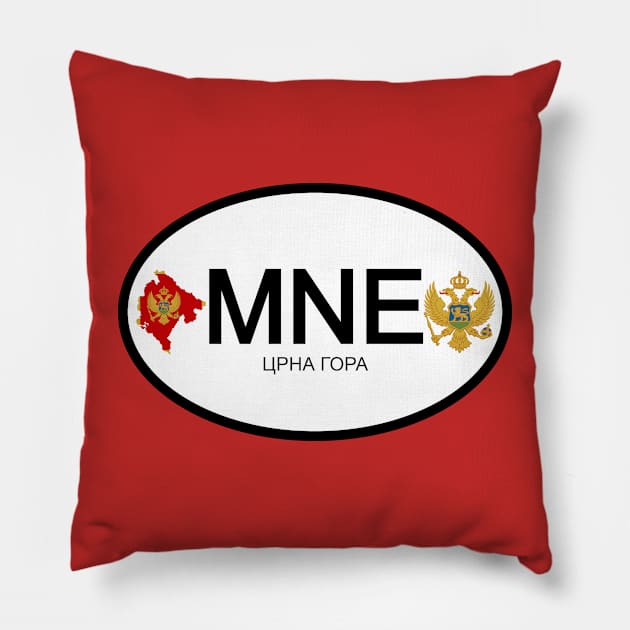 Montenegro car country code Pillow by Travellers