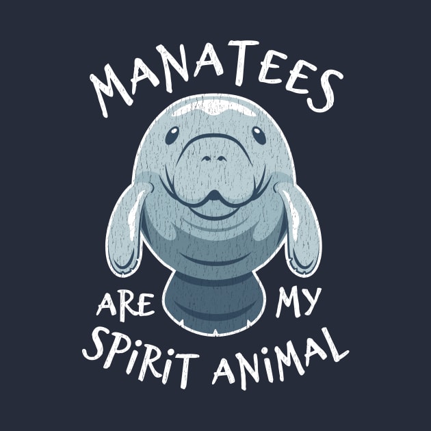 Manatees Are My Spirit Animal - Cute Manatee by bangtees
