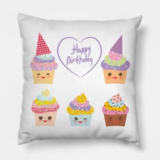 Happy Birthday Cupcake (3) Pillow