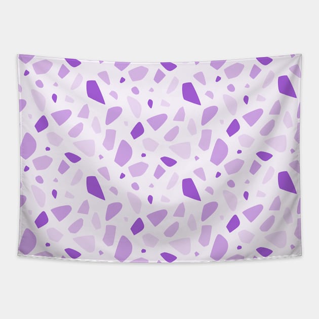 Purple Terrazzo Pattern Tapestry by thesnowwhyte