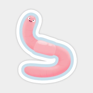 Cute worm farm vermiculture cartoon Magnet