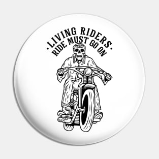 living rider motorcycle Pin